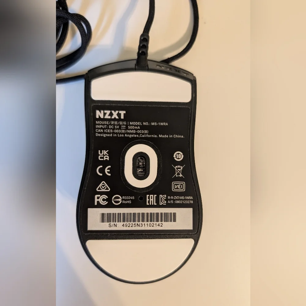 NZXT Black Wired Mouse